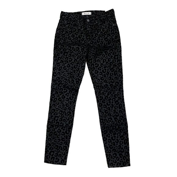NWT Madewell Flocked Leopard Skinny Jeans U1D122 - Picture 3 of 11